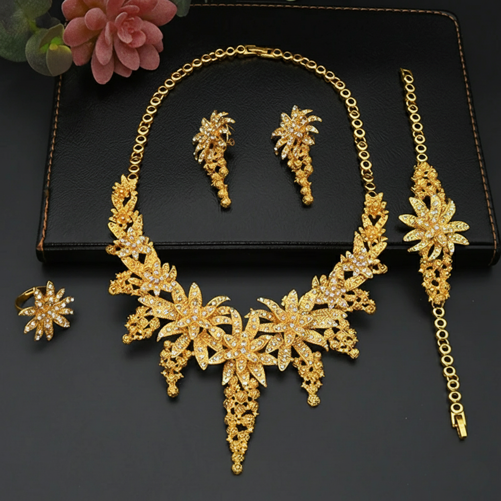 parure plaque ou pour femme