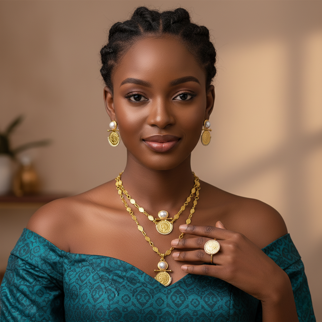 parure plaque ou pour femme