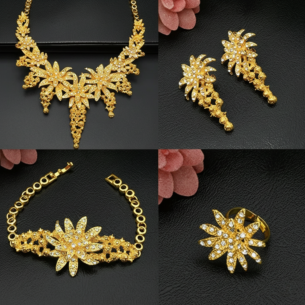 parure plaque ou pour femme