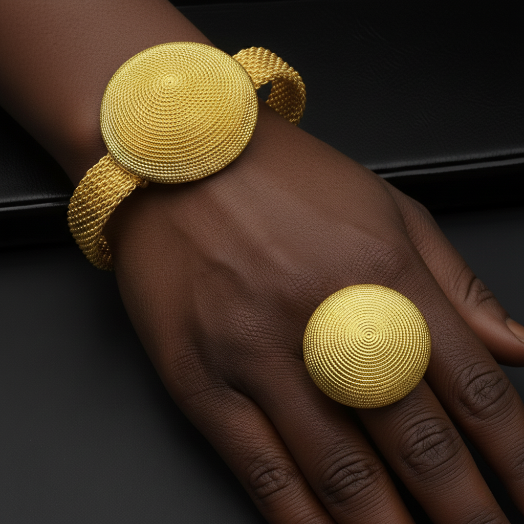 parure plaque ou pour femme