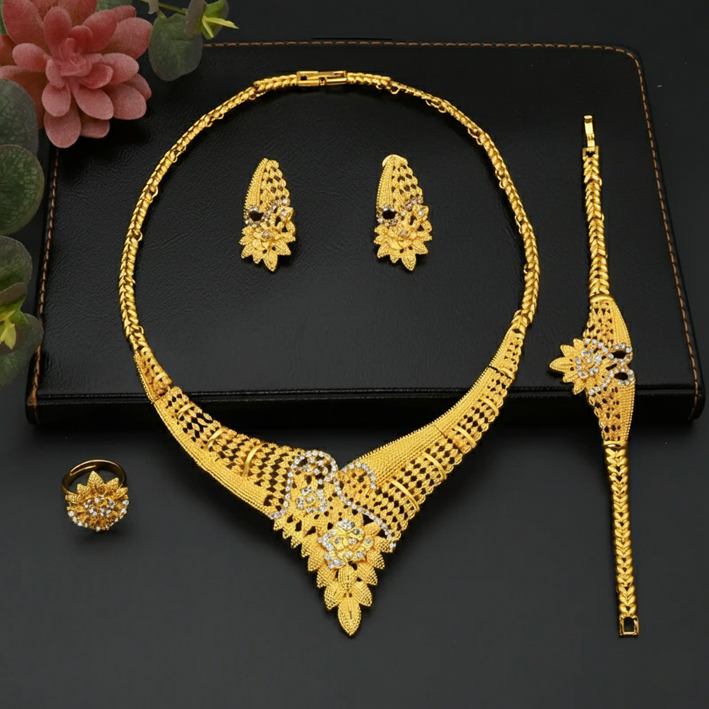 parure plaque ou pour femme