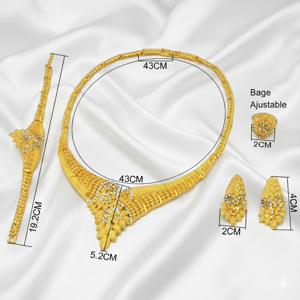 parure plaque ou pour femme