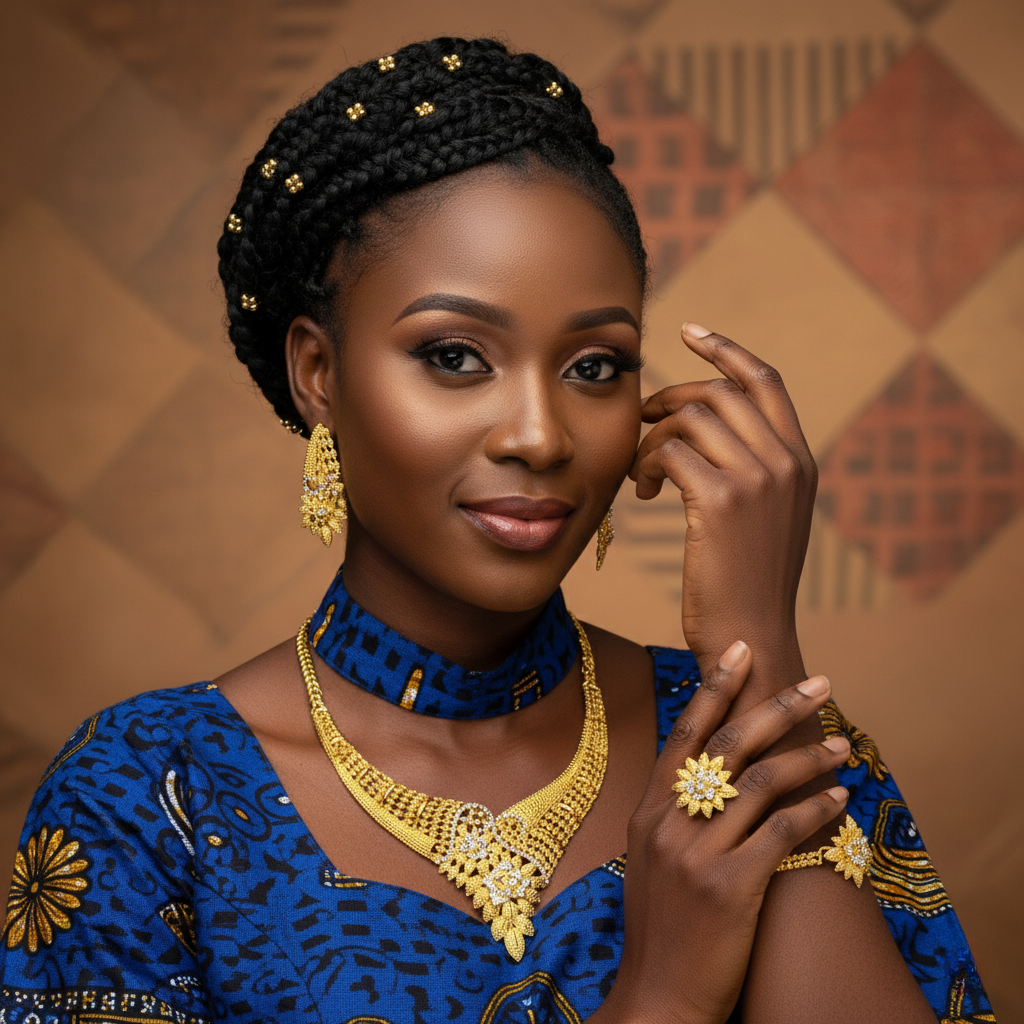 parure plaque ou pour femme