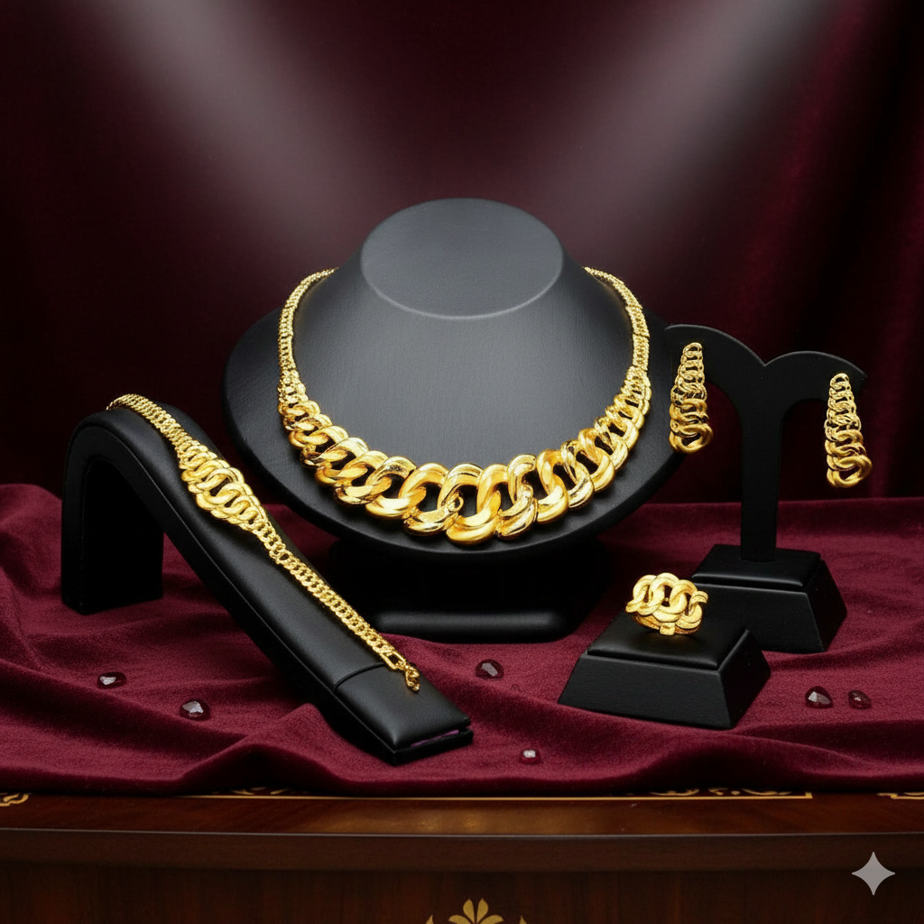 parure plaque ou pour femme