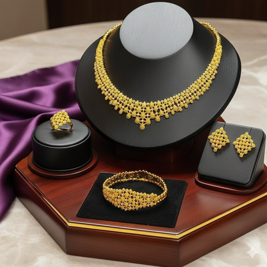 parure plaque ou pour femme