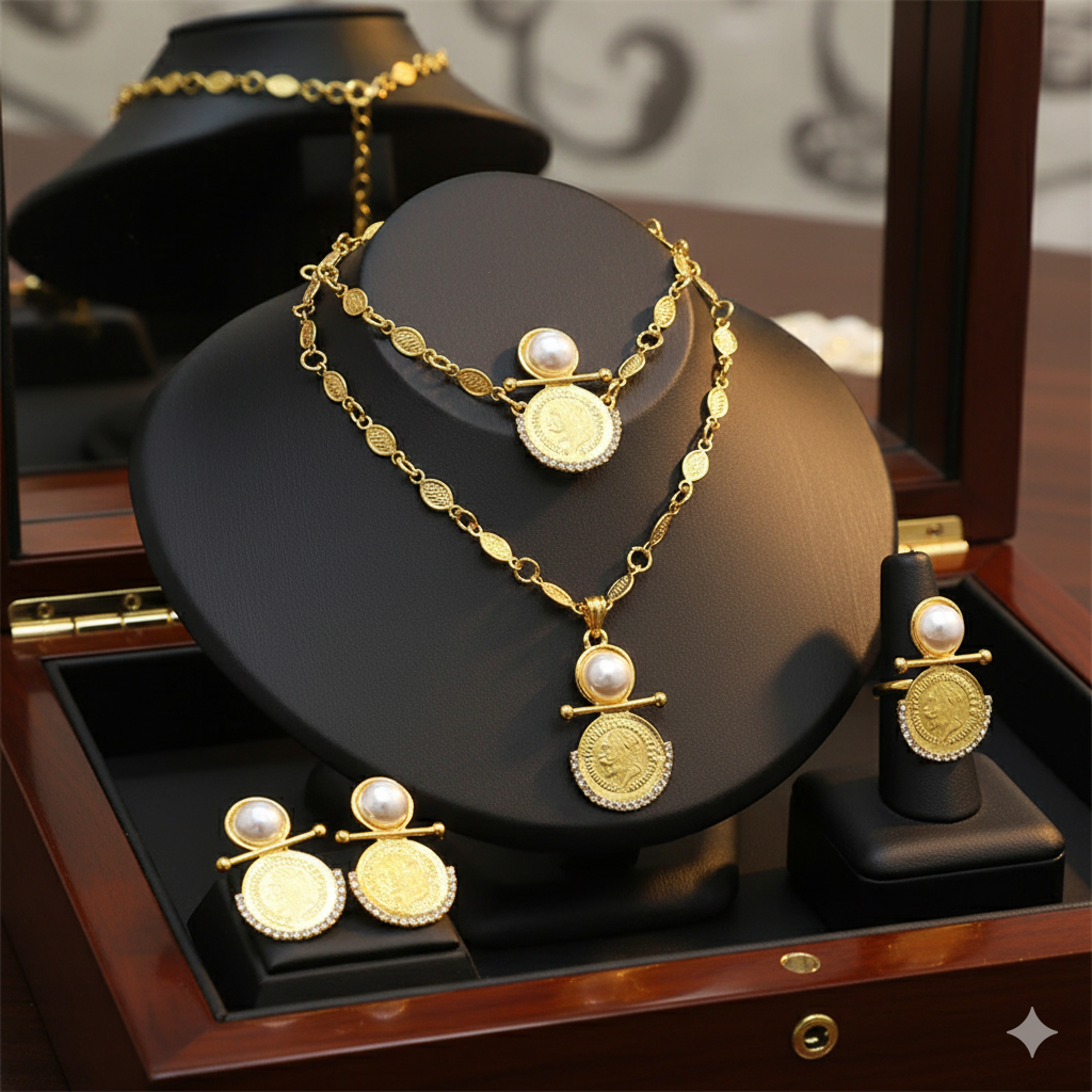 parure plaque ou pour femme