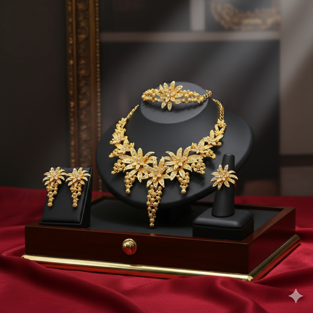 parure plaque ou pour femme